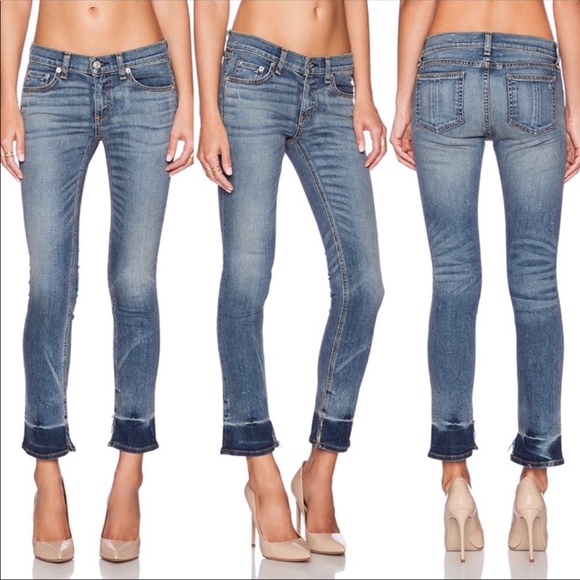 rag & bone Denim - Rag & Bone Newquay Crop Split Hem Denim Jeans